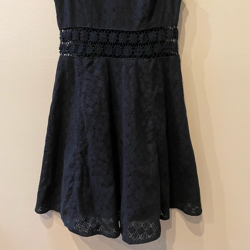 Free People Black Sleeveless Pleated Mini Dress - Picture 4 of 8